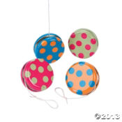 Metal Bright Polka Dot Yo-Yos<br>1dz